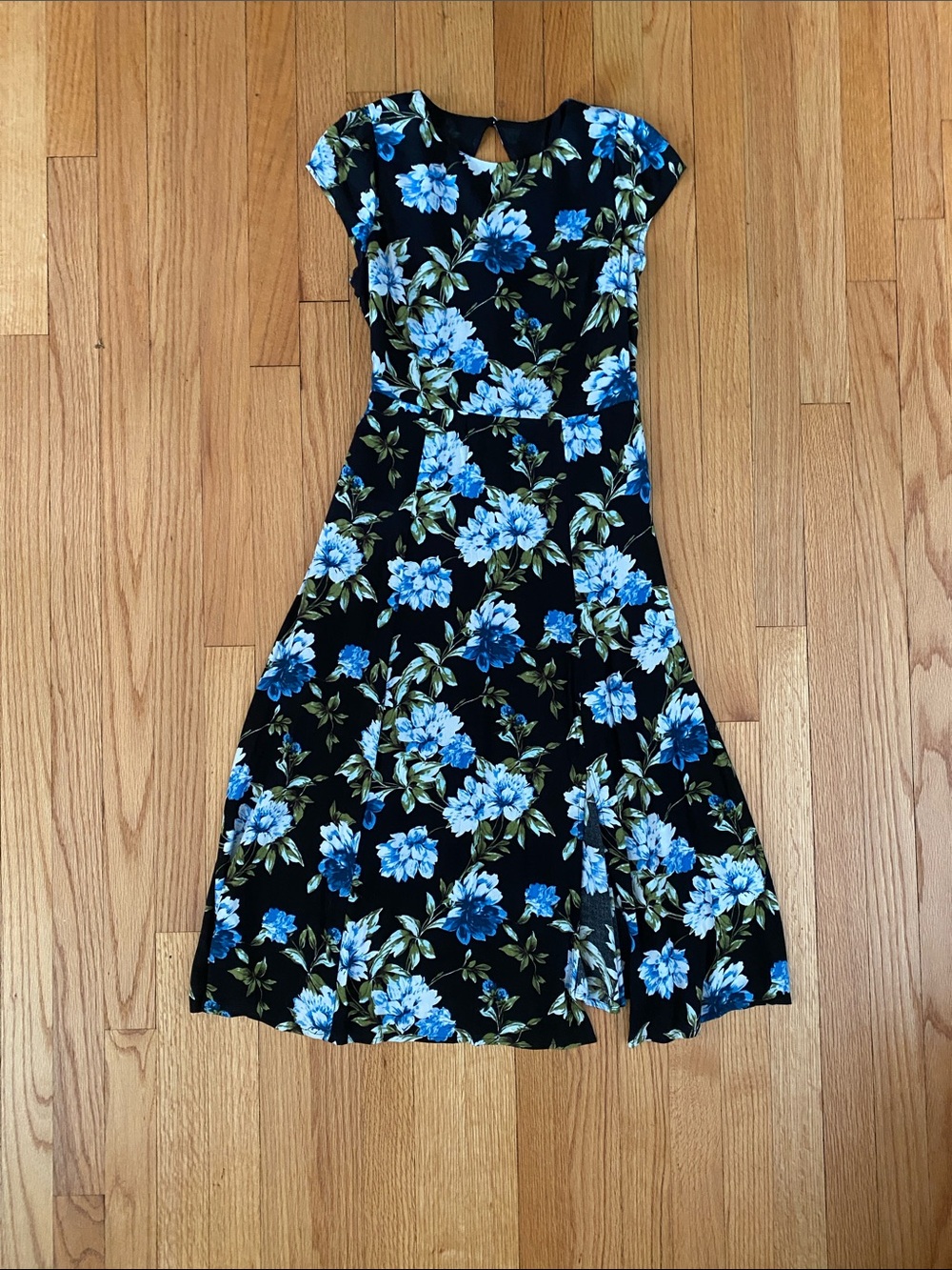 Banana Republic Blue Floral Midi Dress